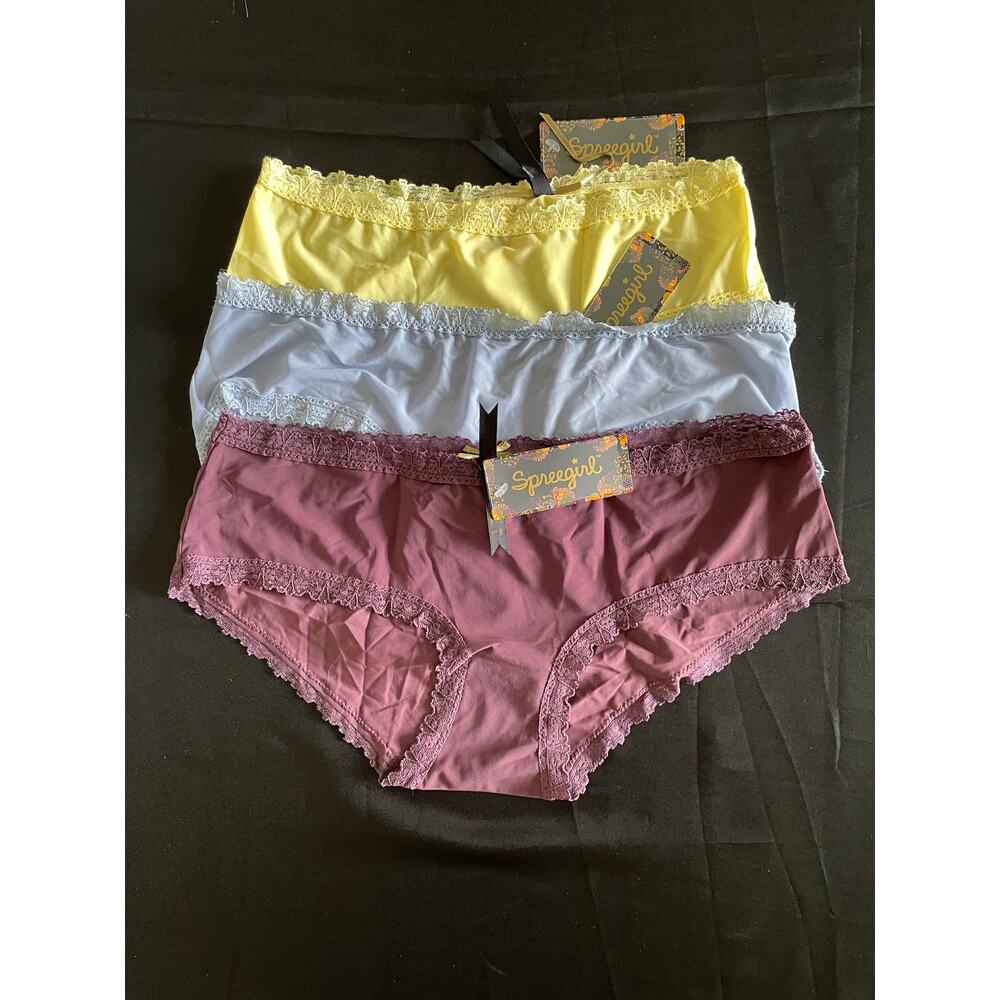 3 PAIR SEVEN TIL MIDNIGHT HIPSTER KEY HOLE PANTIES LINGERIE SIZE S NEW